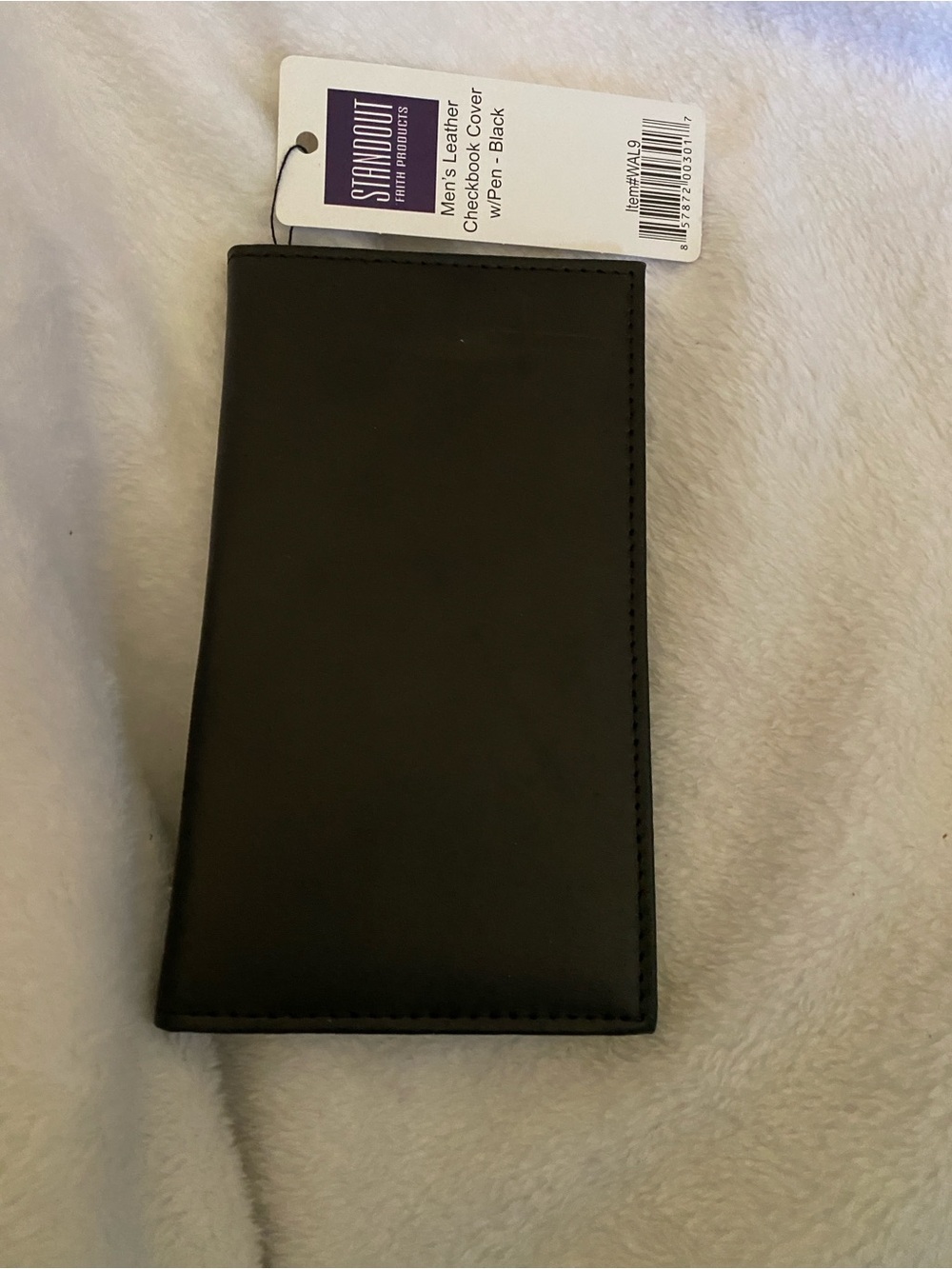 Black Leather Checkbook & Card Organizer